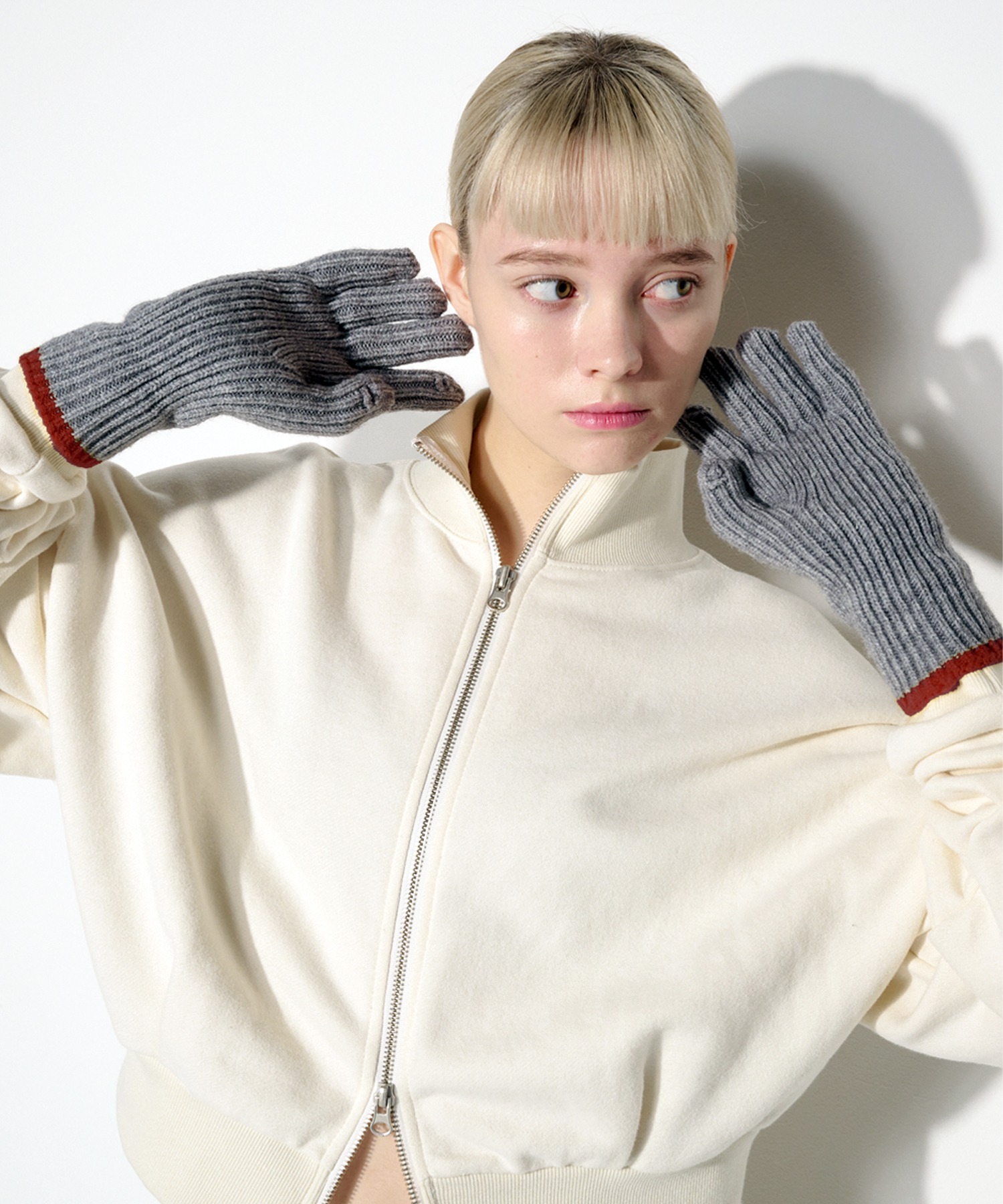Basic Finger Hole Gloves (Grey)