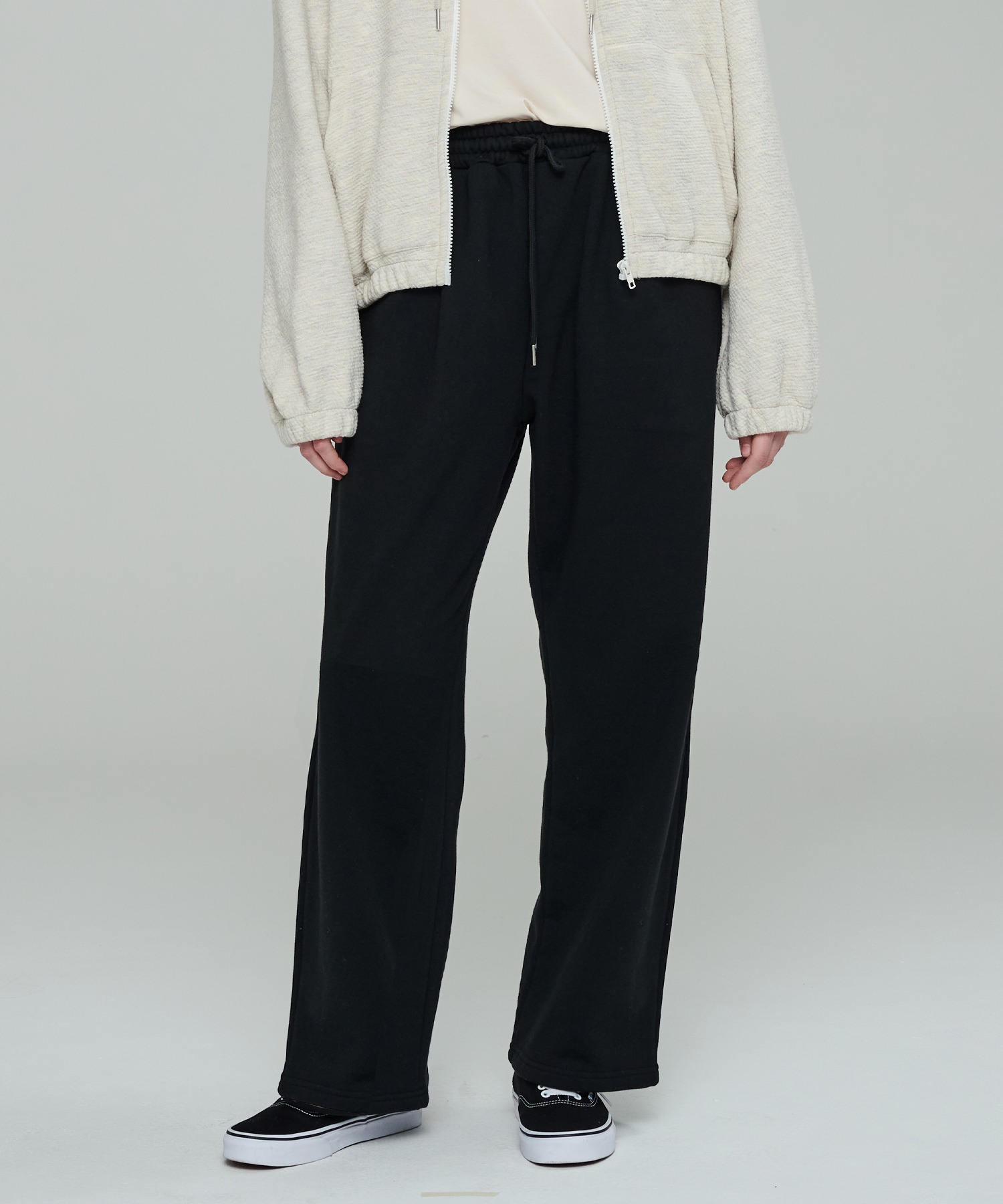 Essential Cotton Long Pants (Black)